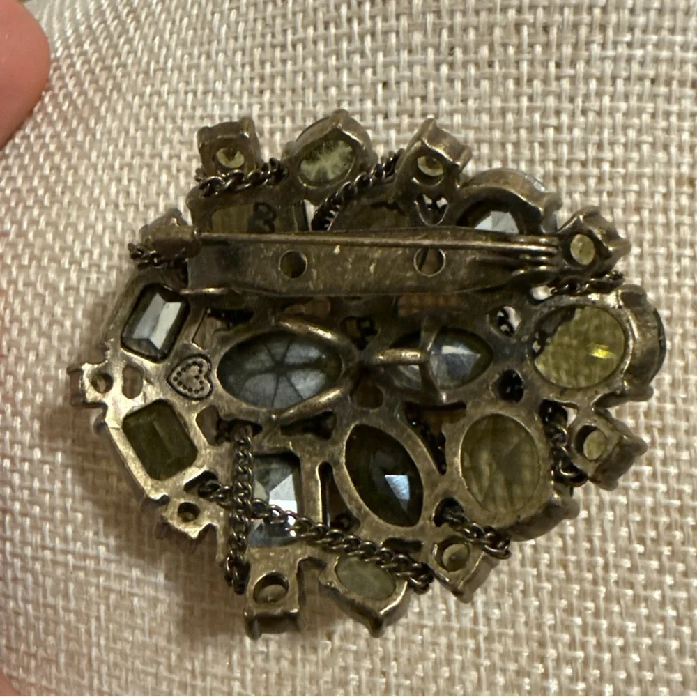 Stella & Dot‎ Green Gemstone Brooch